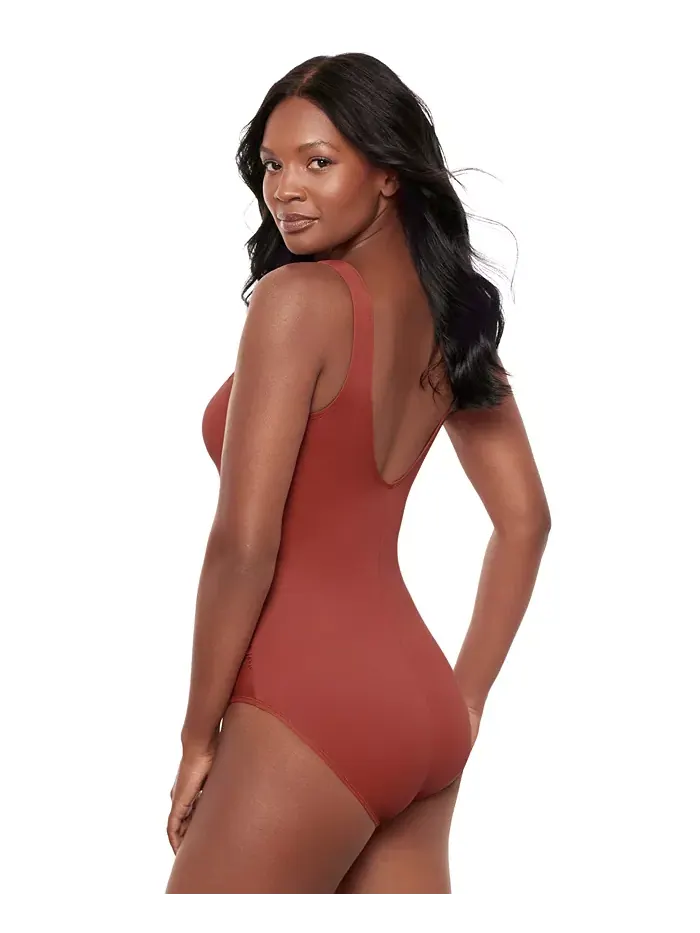 Женский цельный купальник Rock Solid Avra ​​на косточках Miraclesuit — изображение 2 из 4, терраковый