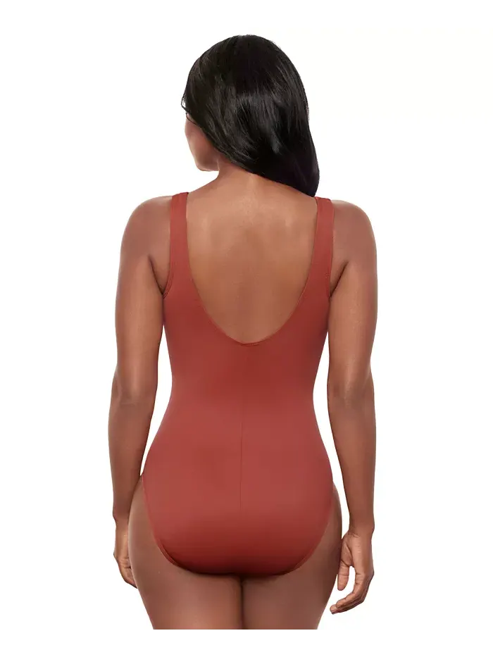 Женский цельный купальник Rock Solid Avra ​​на косточках Miraclesuit — изображение 3 из 4, терраковый