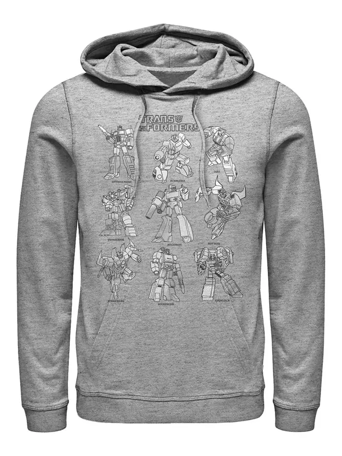 Мужская худи Transformers Textbook Fleece Fifth Sun — серый