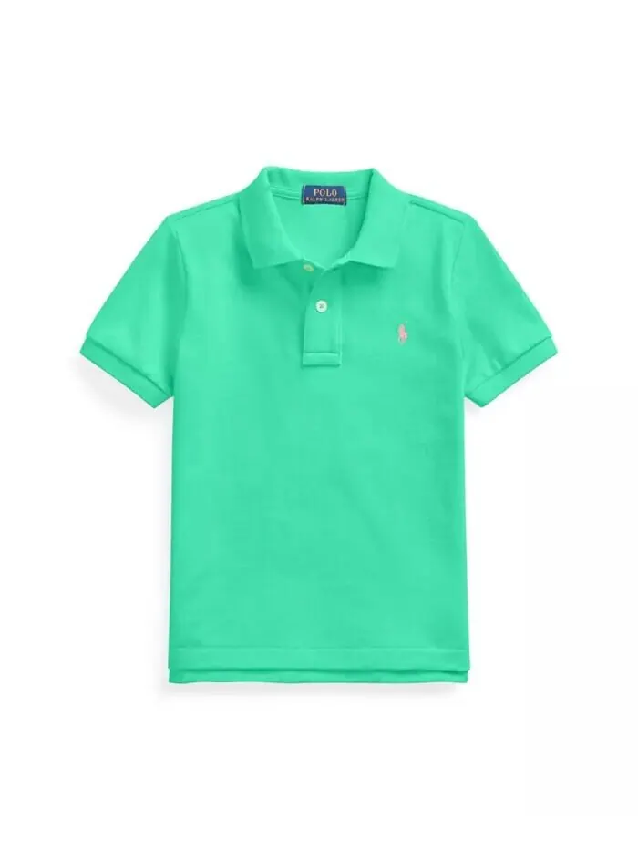 Рубашка-поло из хлопковой сетки для малышей и маленьких мальчиков Polo Ralph Lauren — изображение 1 из 2