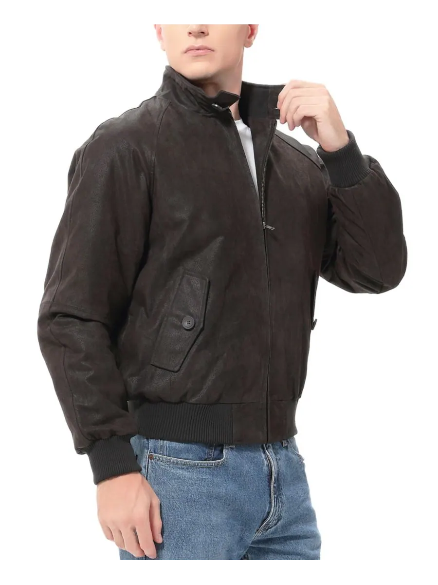 Мужская куртка-бомбер из состаренной кожи времен Второй мировой войны Landing Leathers — изображение 2 из 6, коричневый
