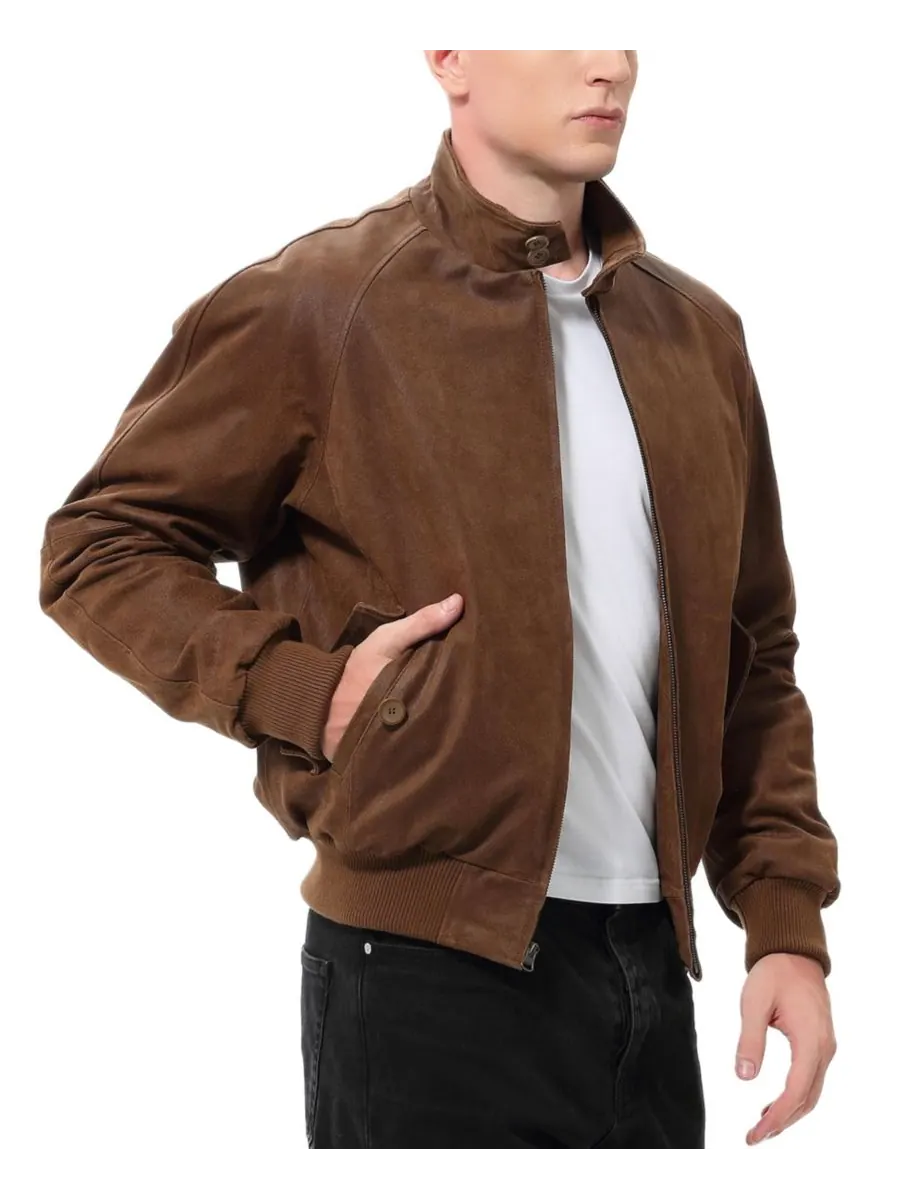 Мужская куртка-бомбер из состаренной кожи времен Второй мировой войны Landing Leathers — изображение 4 из 5, коричневый