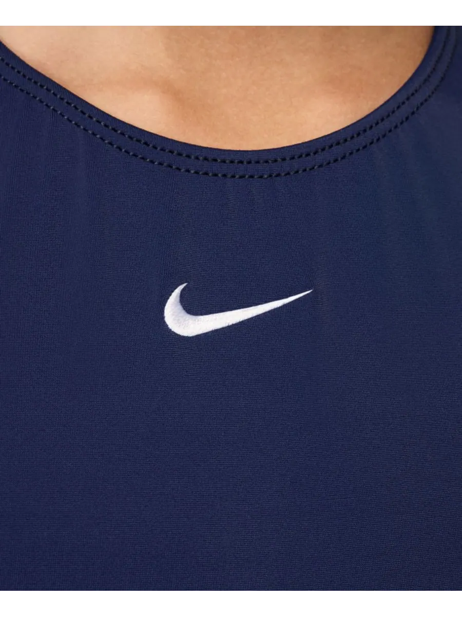 Гимнастический купальник Nike для девочек 7-16 лет, темно-синий, с бретелями Nike Gymnastics — изображение 5 из 7