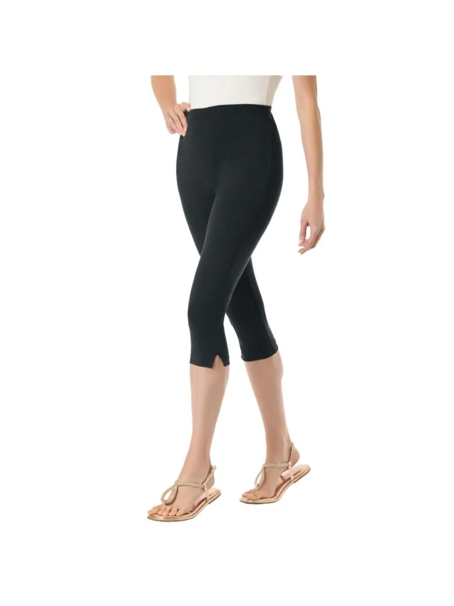 Леггинсы-капри из эластичного хлопкового трикотажа больших размеров Woman Within