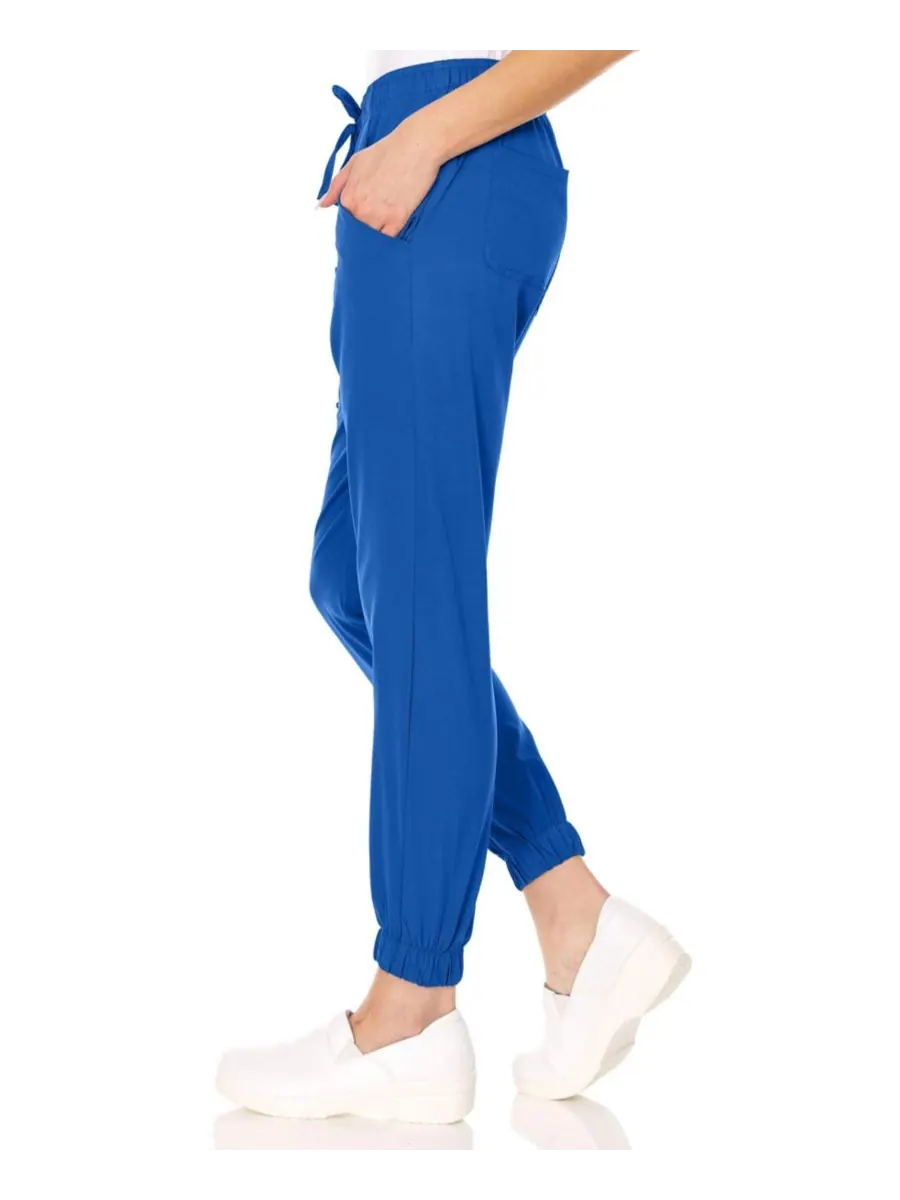 Брюки-джоггеры Leah Plus Size с пятью карманами, эластичные, желтые, размер 3XL Medichic — изображение 5 из 5, королевский