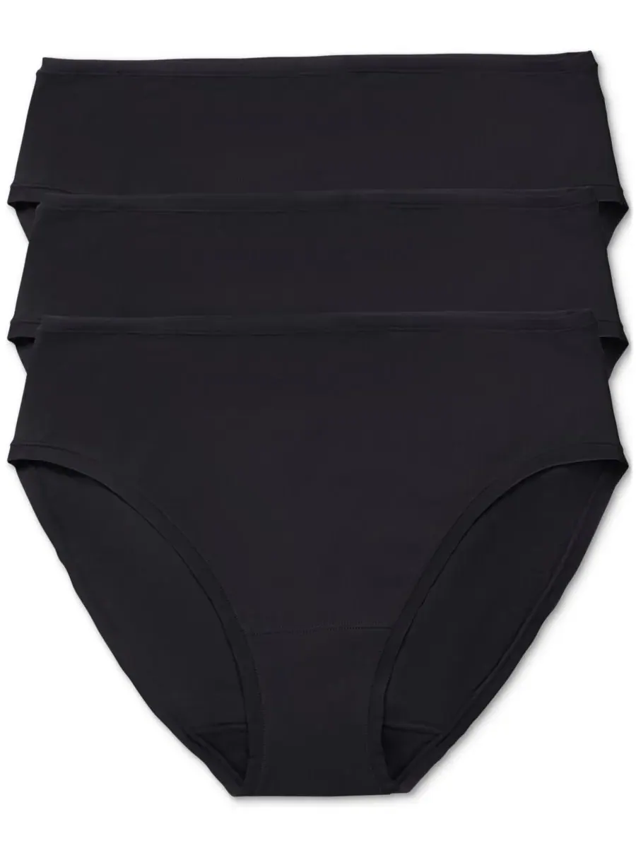 Женское белье Bliss Bare Cotton Hipster, комплект из 3 штук — изображение 1 из 4, черный