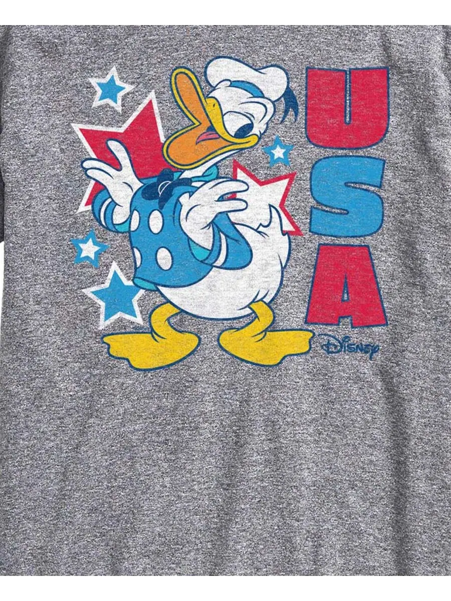 Мужская футболка с коротким рукавом и графическим принтом Disney Donald USA AIRWAVES — изображение 3 из 3, приглушенный