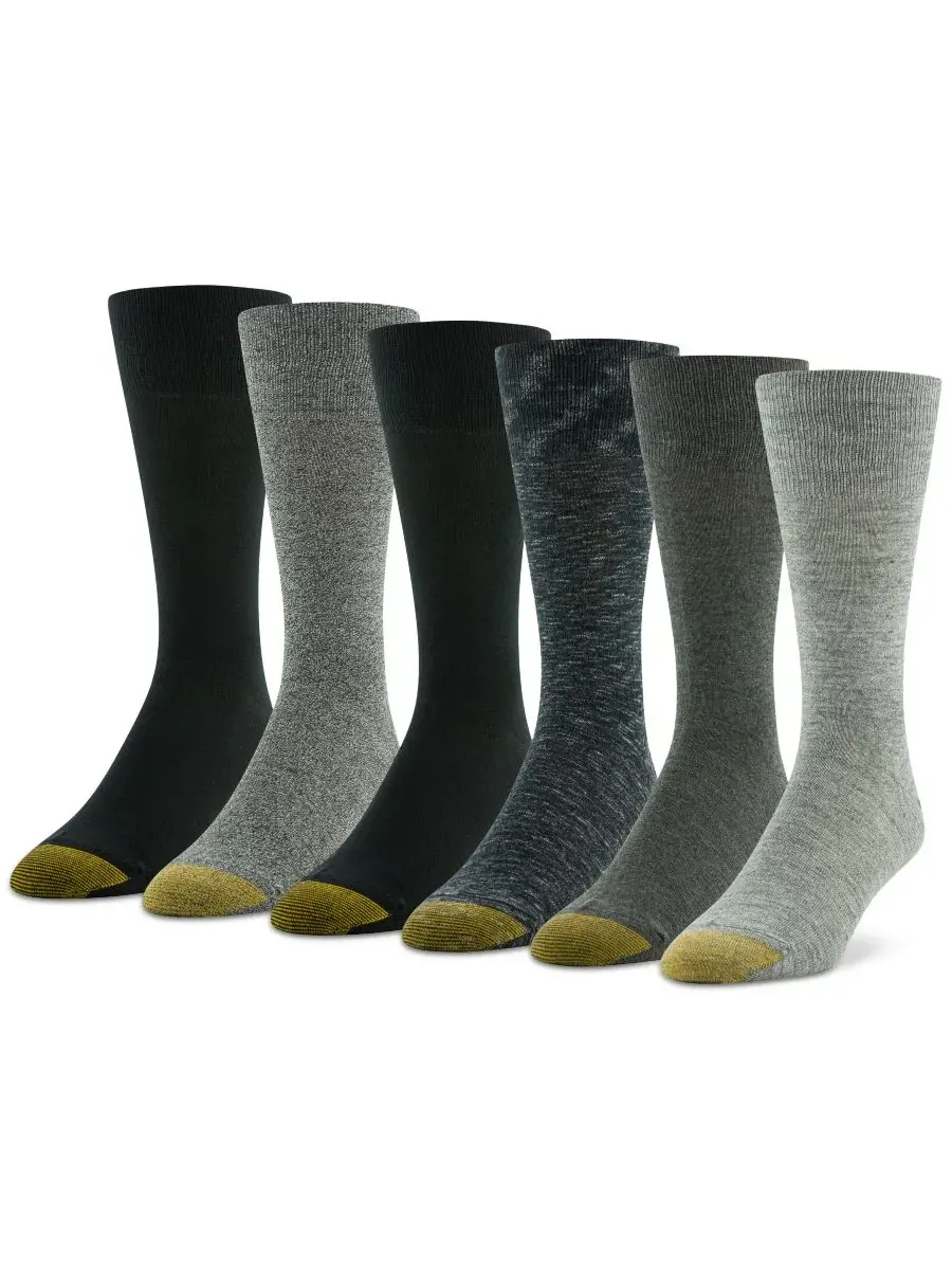 Мужские носки Cambridge Solid Crew Socks (6 пар) — серый