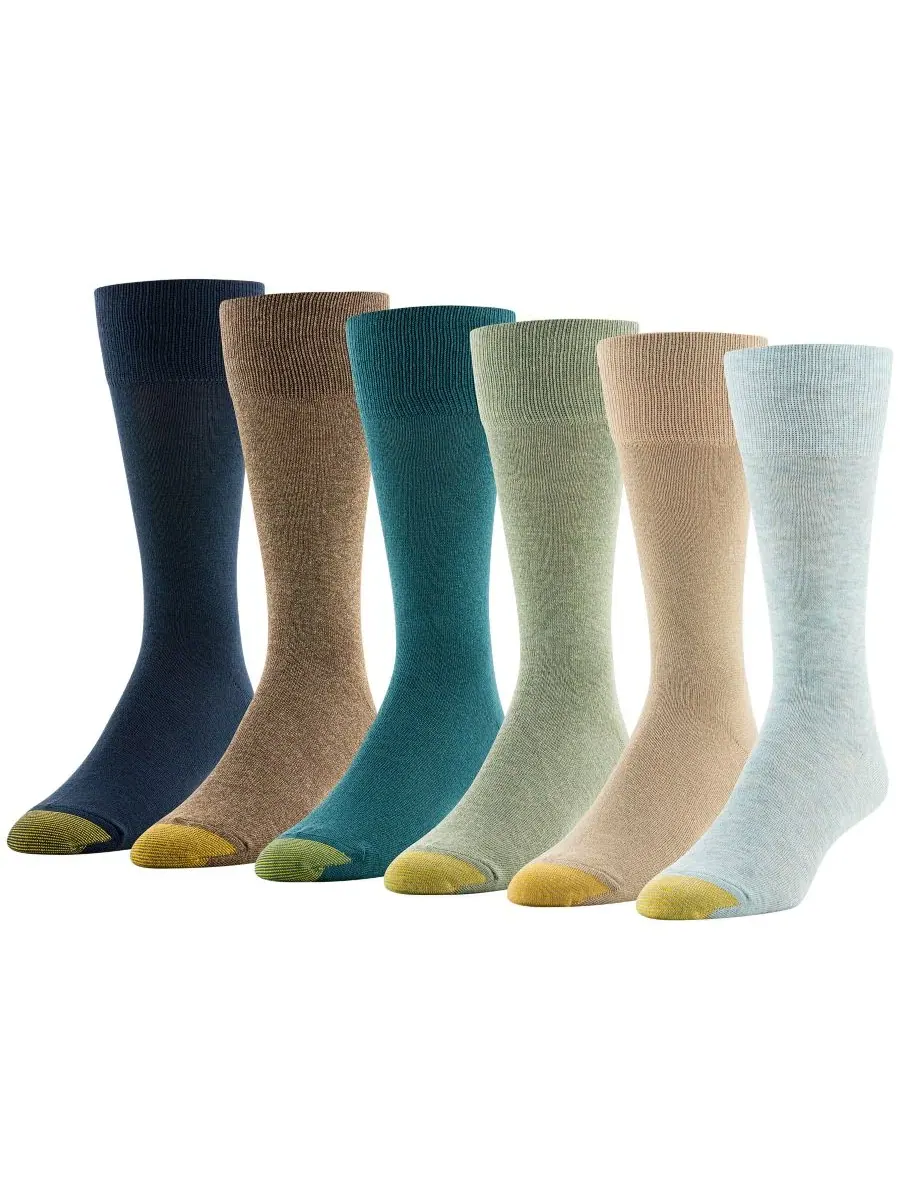 Мужские носки Cambridge Solid Crew Socks (6 пар) — синий