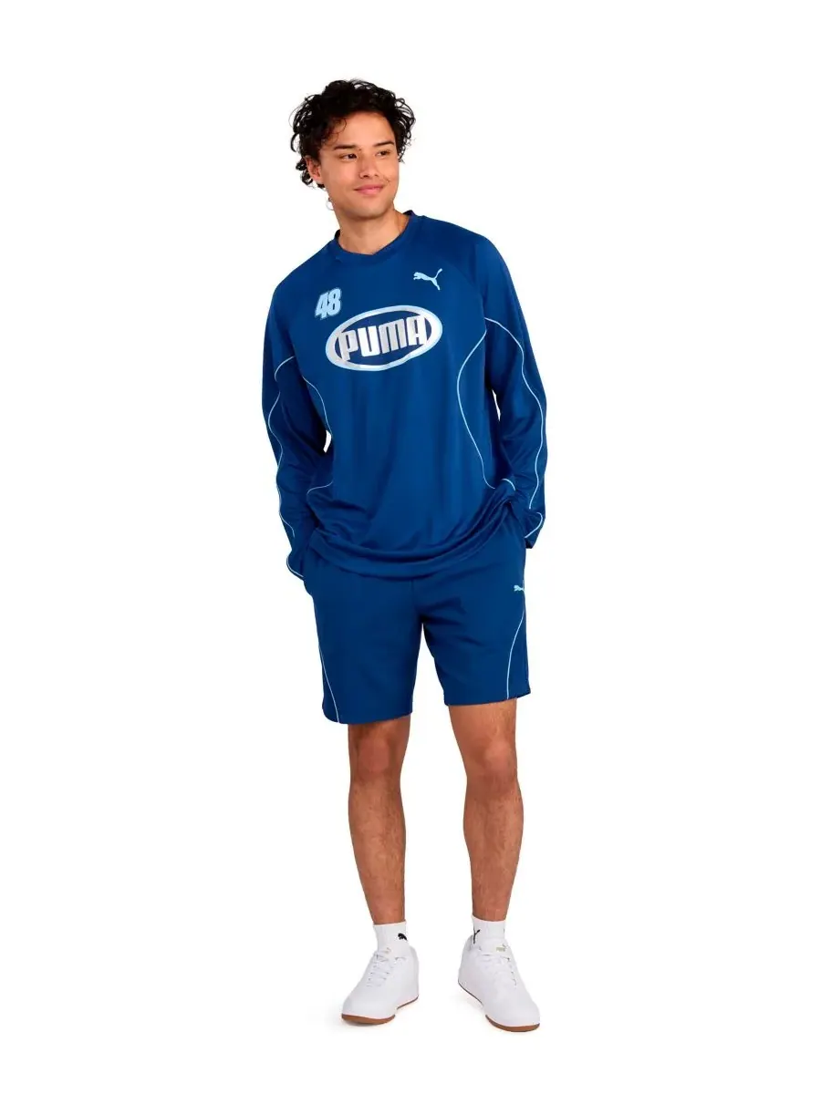 Мужская спортивная футболка с длинными рукавами Puma — изображение 2 из 3, синий