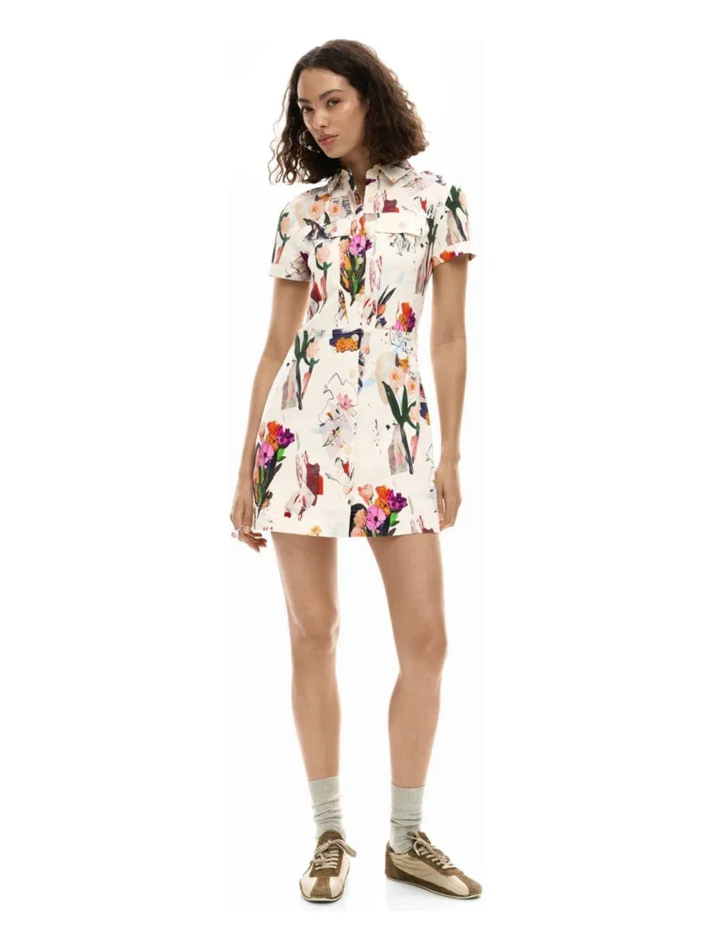 Женское короткое платье-коллаж Desigual