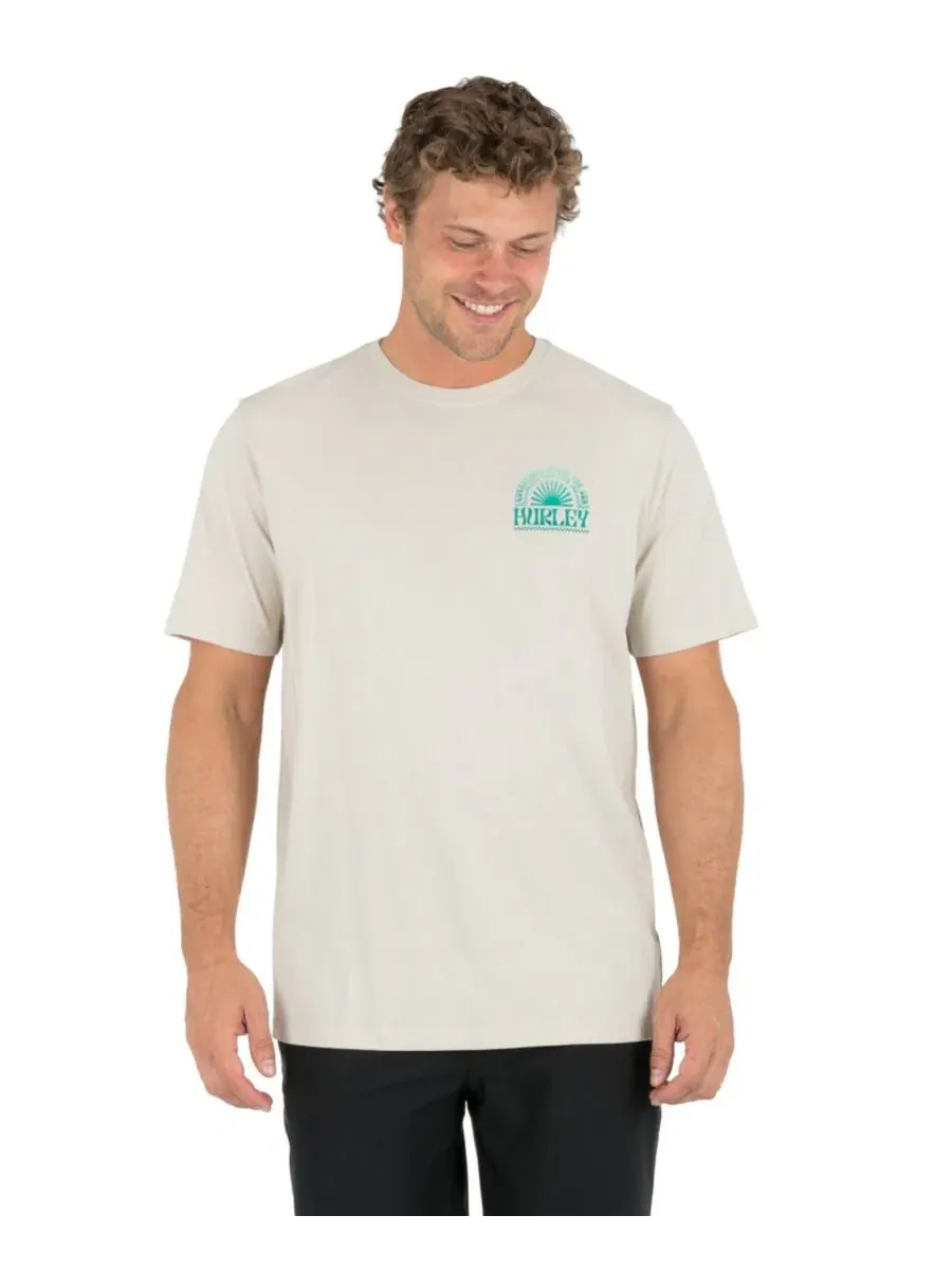 Мужская футболка с коротким рукавом и глифами Hurley — изображение 3 из 7, кость
