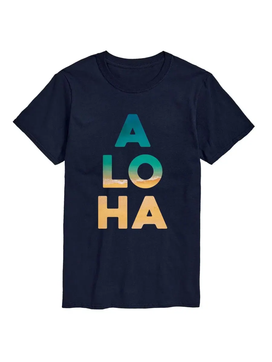 Футболка с принтом Aloha AIRWAVES — изображение 1 из 3, темно-синий