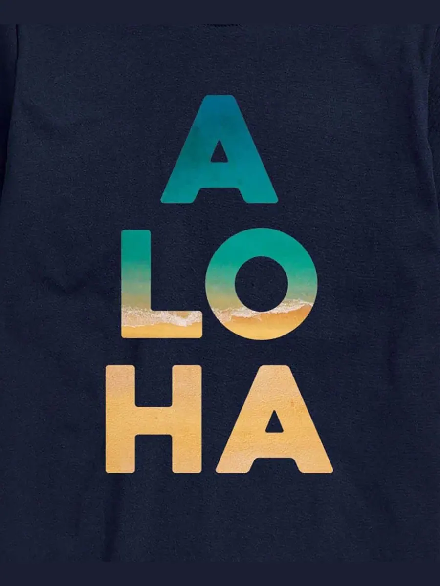Футболка с принтом Aloha AIRWAVES — изображение 3 из 3, темно-синий