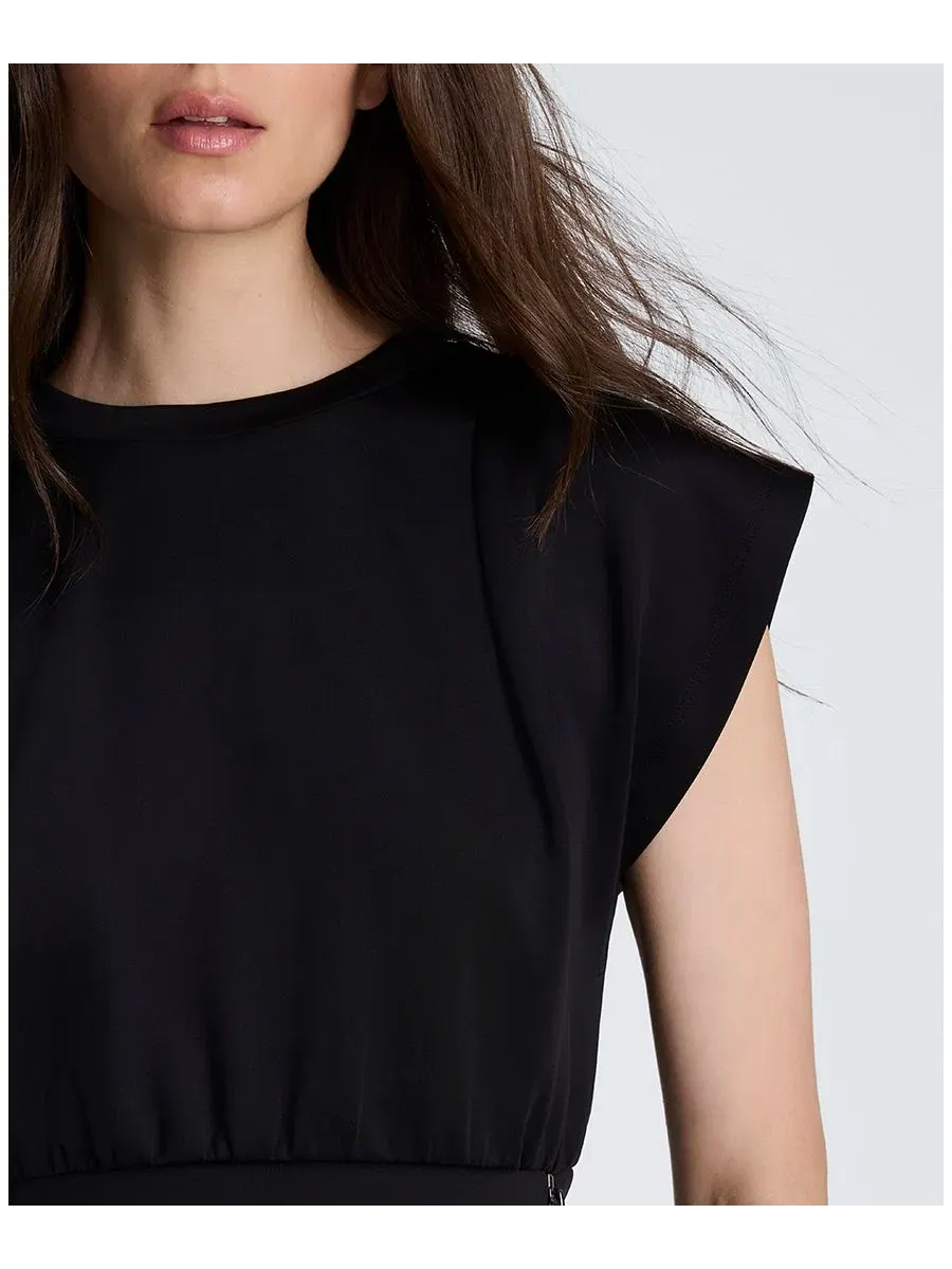 Свитер с боковыми разрезами, модель Zip Sides Crewneck Scuba Top Kenneth Cole — изображение 4 из 6, черный