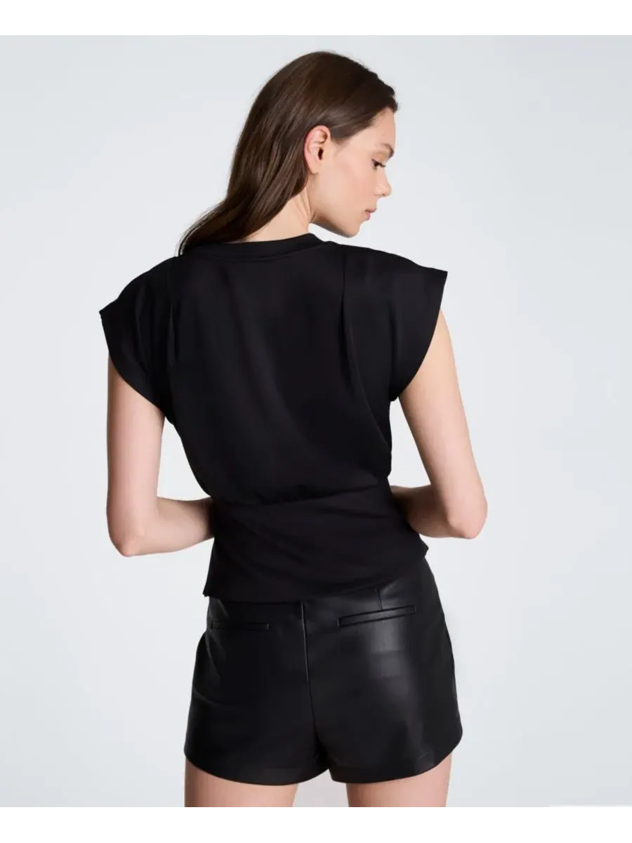 Свитер с боковыми разрезами, модель Zip Sides Crewneck Scuba Top Kenneth Cole — изображение 5 из 6, черный