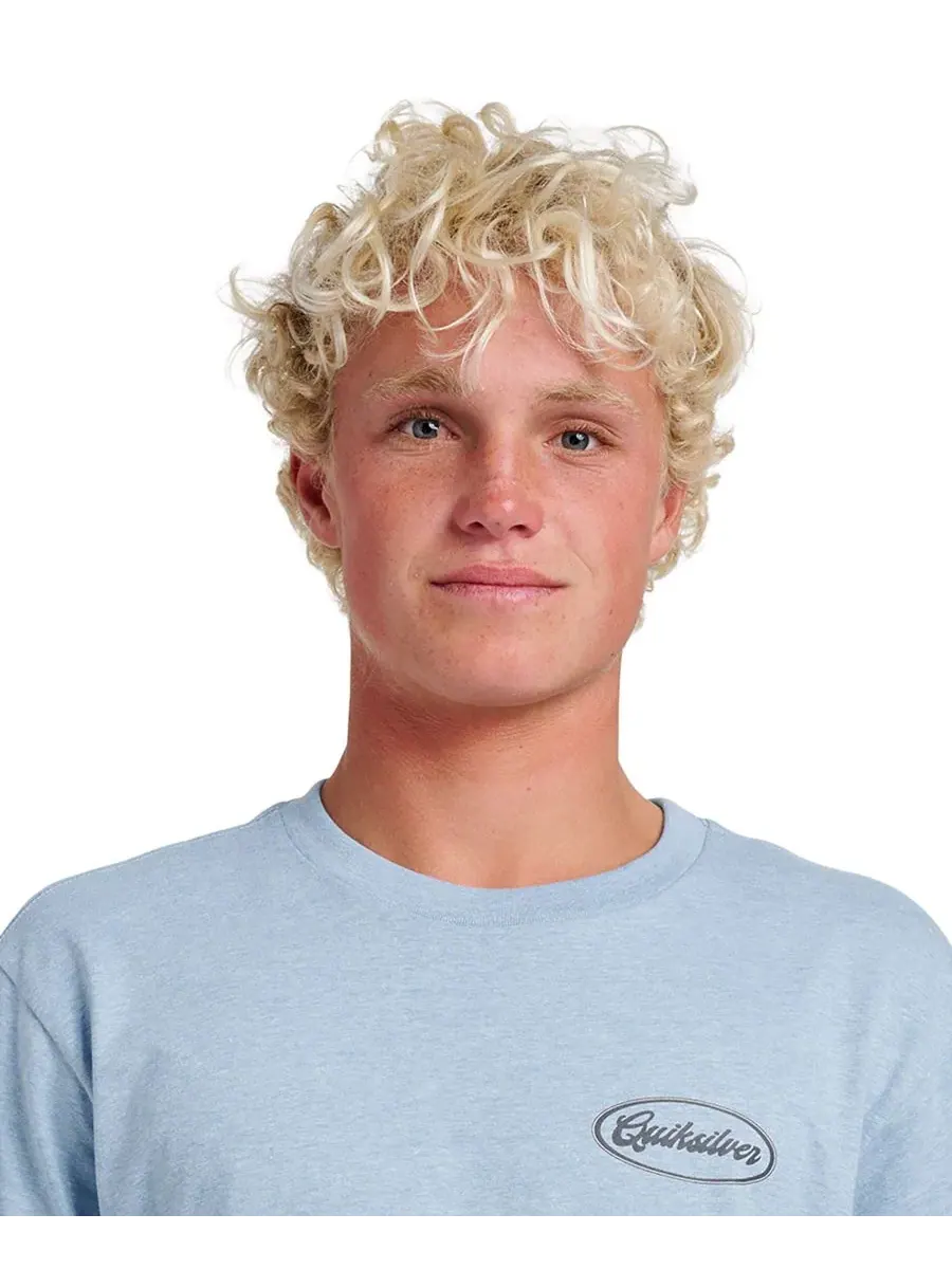 Мужская футболка с коротким рукавом и надписью "Механик" Quiksilver — изображение 2 из 3, синий