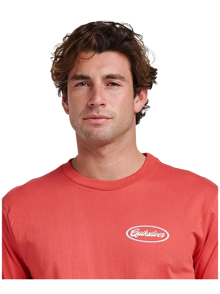 Мужская футболка с коротким рукавом и надписью "Механик" Quiksilver — изображение 2 из 3, красный