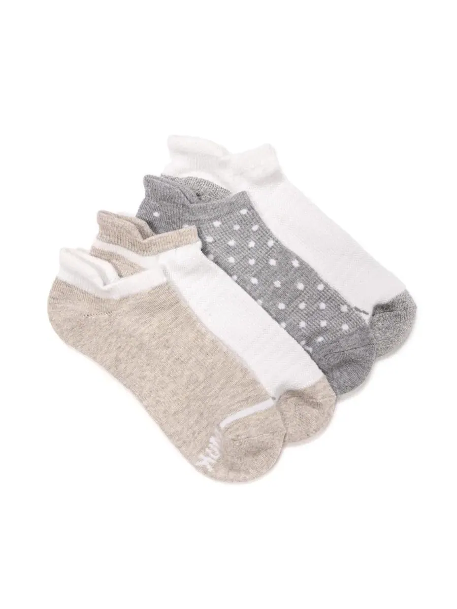 Женские спортивные низкие носки Dream Step, 4 пары в упаковке Muk Luks, нейтральный