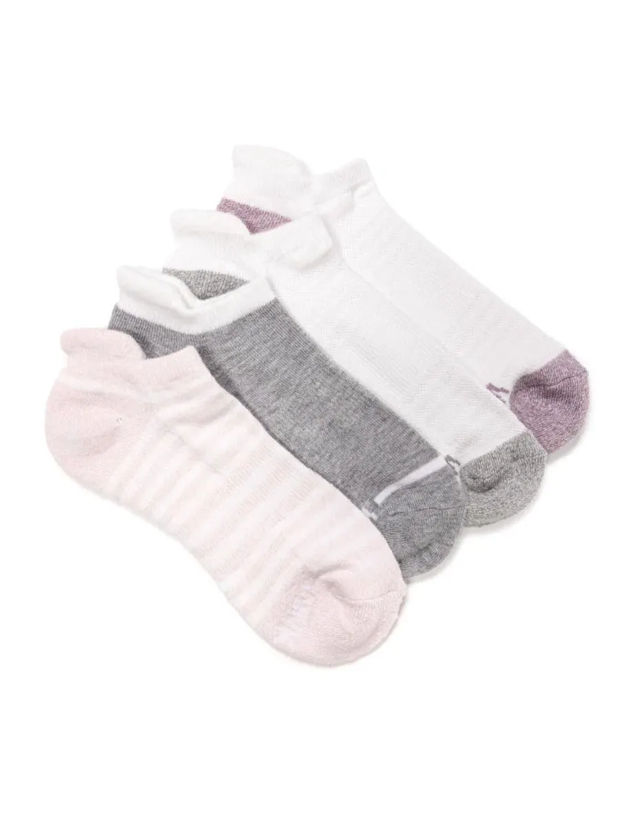 Женские спортивные низкие носки Dream Step, 4 пары в упаковке Muk Luks — изображение 1 из 3, розовый