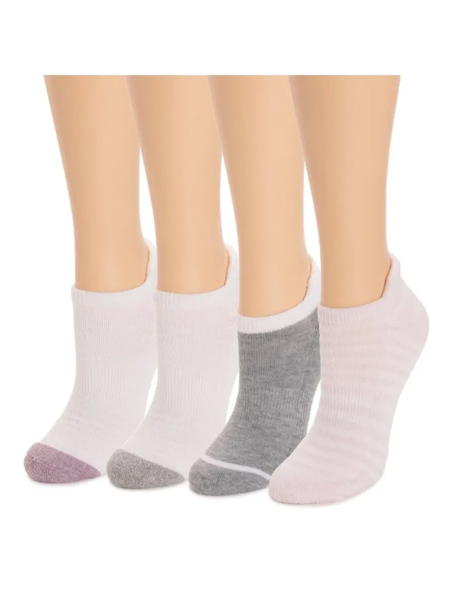 Женские спортивные низкие носки Dream Step, 4 пары в упаковке Muk Luks — изображение 3 из 3, розовый