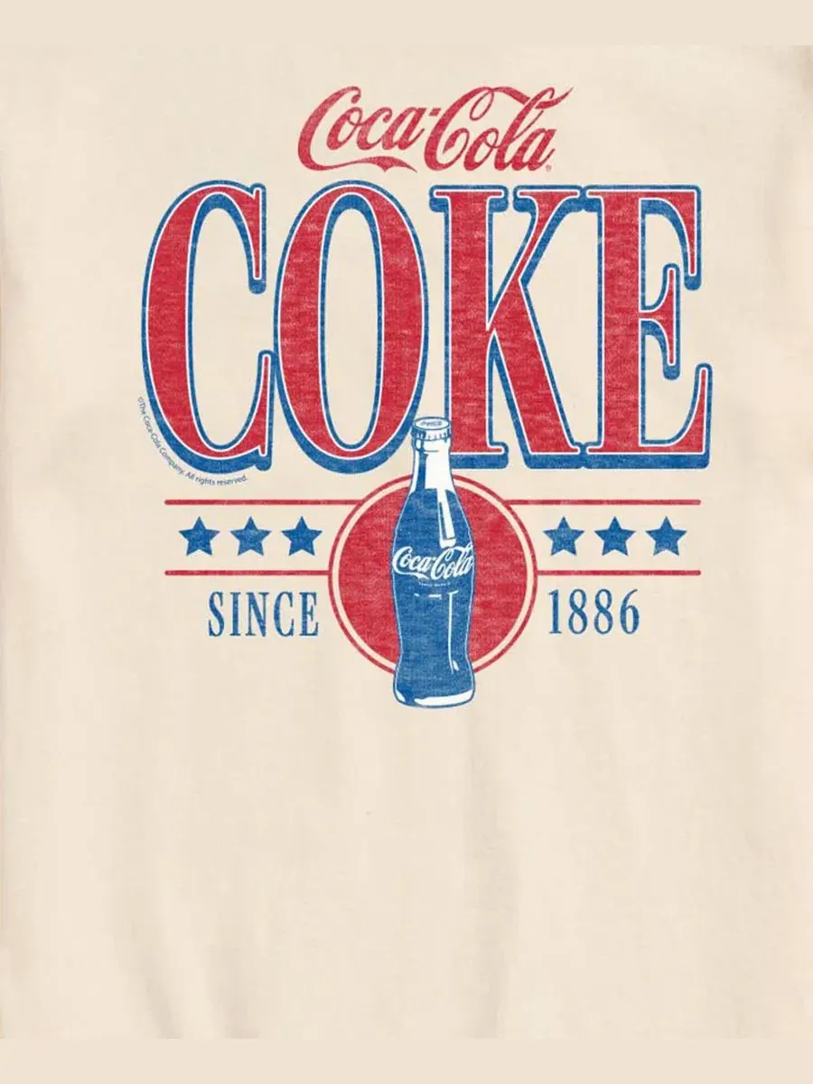 Мужская футболка с коротким рукавом и графическим принтом в стиле Coca-Cola 90-х годов Airwaves — изображение 3 из 3, бежевый