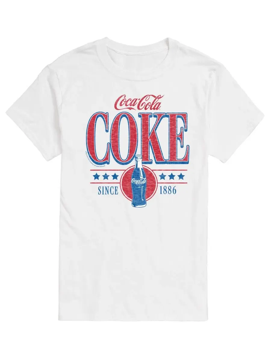 Мужская футболка с коротким рукавом и графическим принтом в стиле Coca-Cola 90-х годов Airwaves — изображение 1 из 3, белый