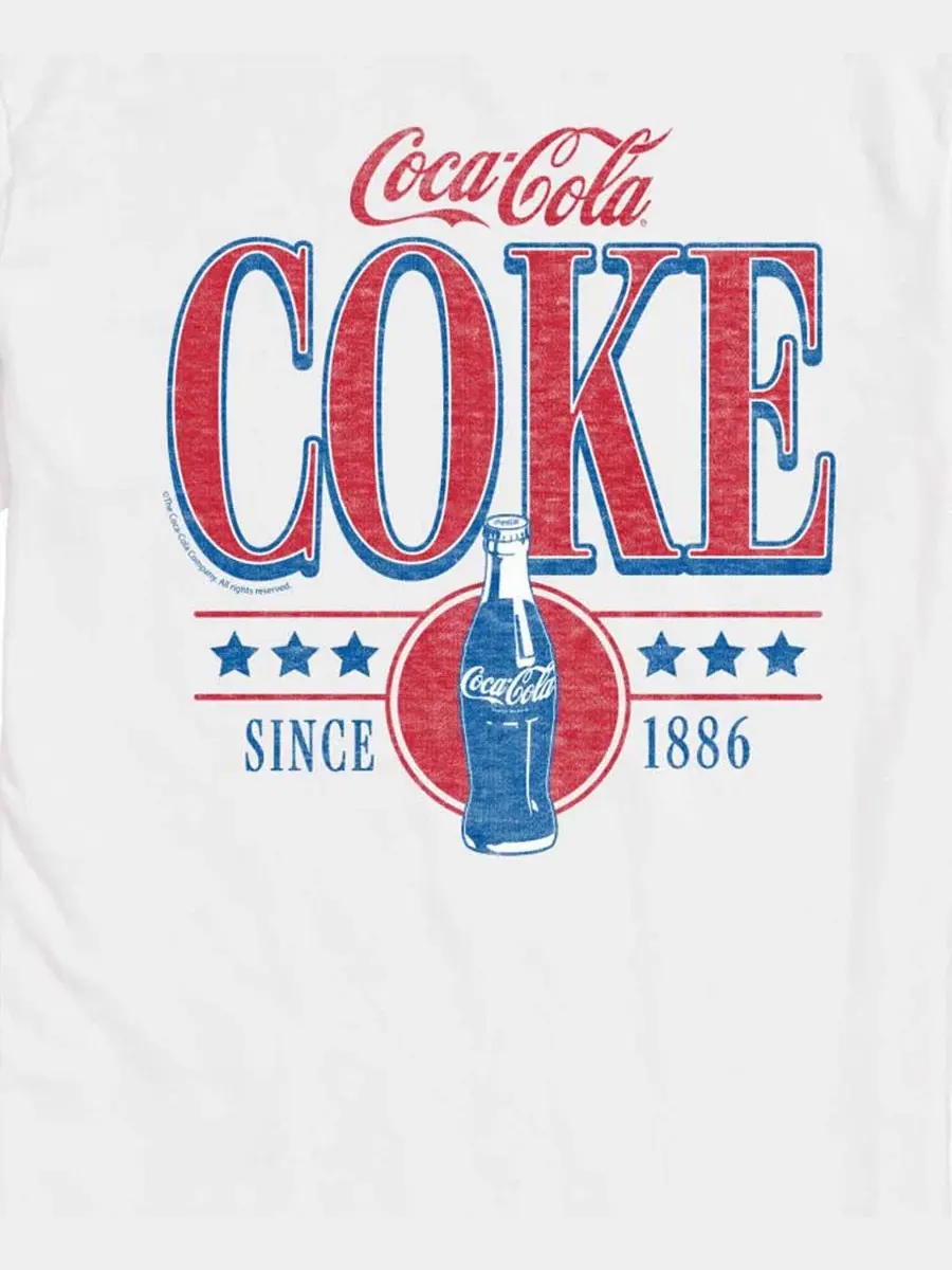 Мужская футболка с коротким рукавом и графическим принтом в стиле Coca-Cola 90-х годов Airwaves — изображение 3 из 3, белый
