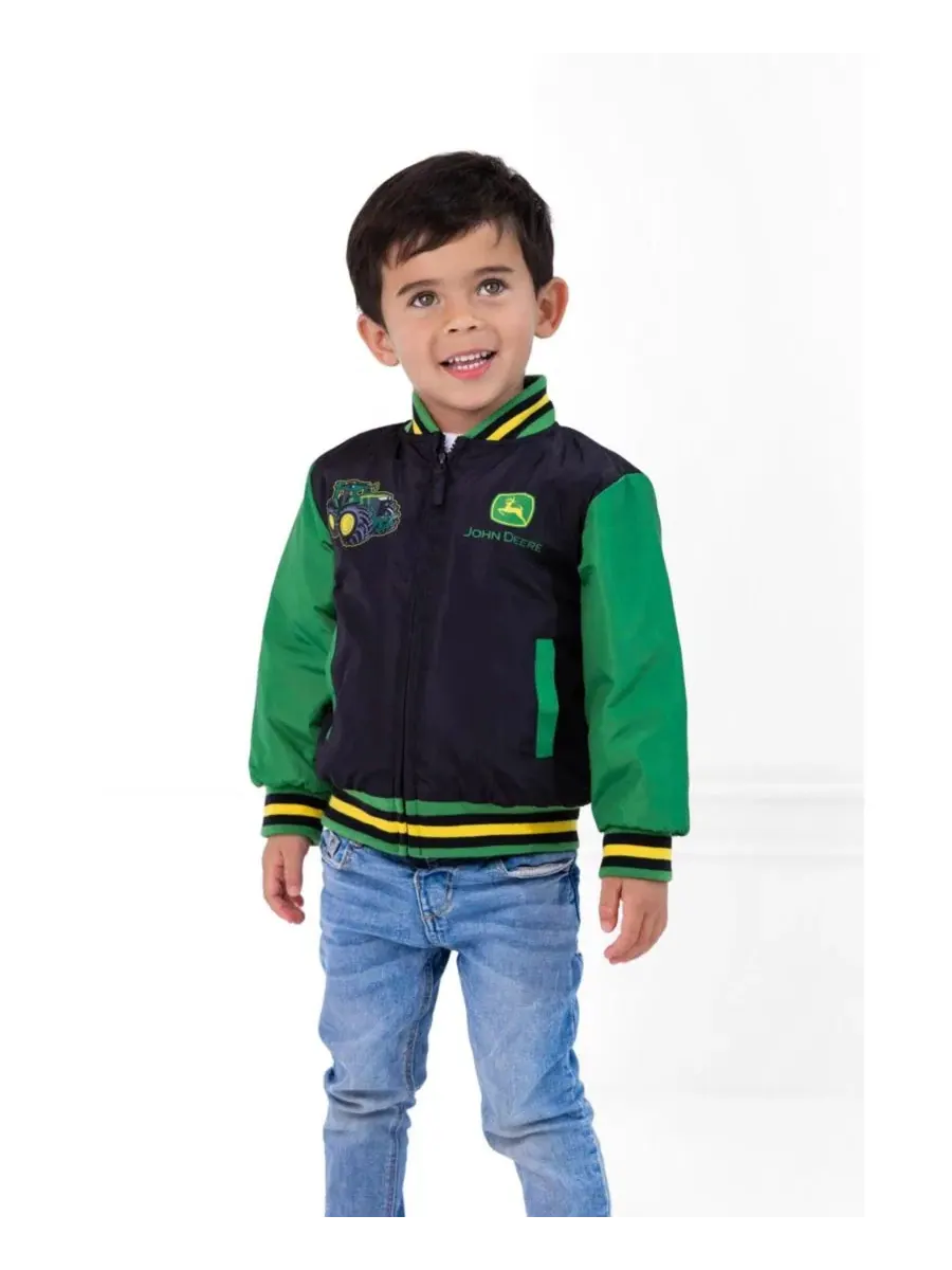 Куртка-бомбер John Deere Varsity Bomber Jacket — изображение 3 из 3, зеленый черный