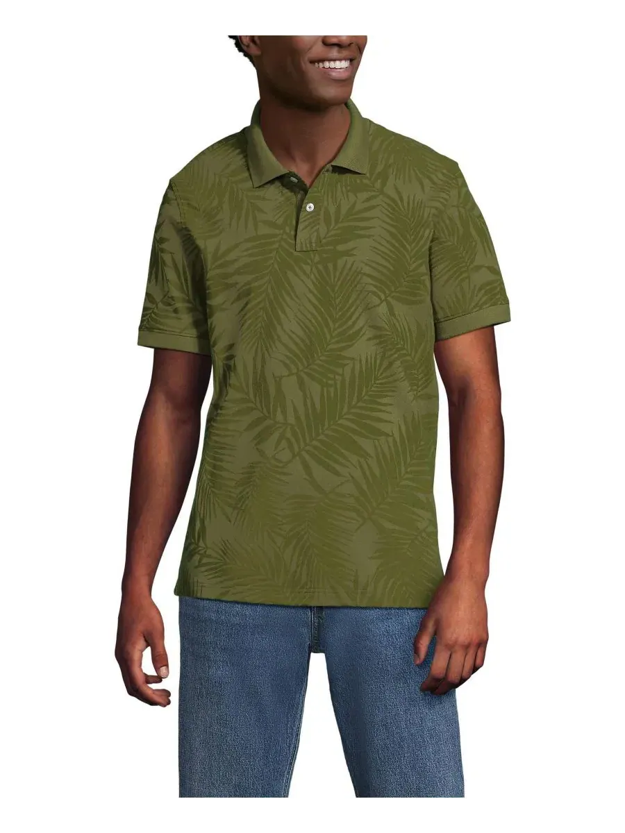 Поло с коротким рукавом Comfort-First Mesh Lands' End, Artichoke Palm — изображение 2 из 3