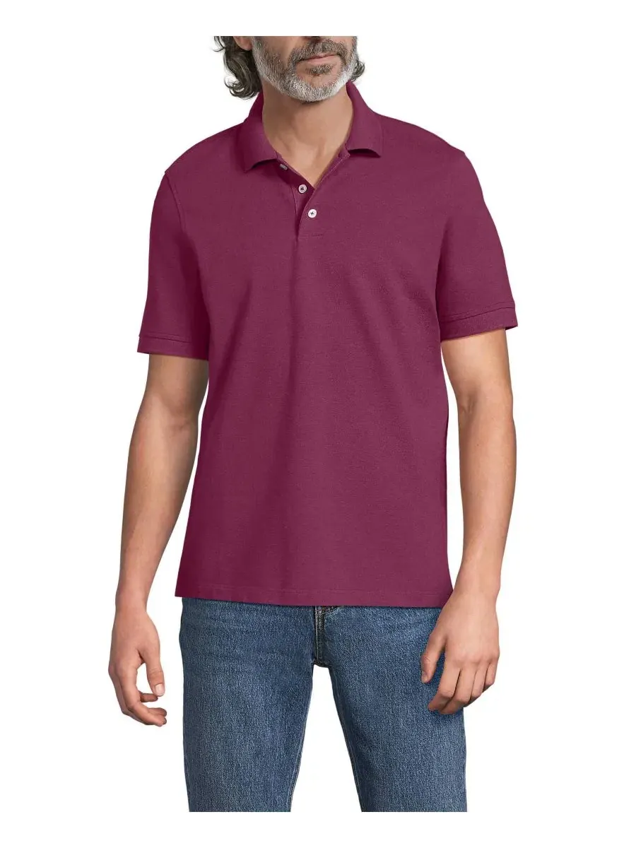 Мужское поло с коротким рукавом Performance Mesh Pique Polo Lands' End, Claret Heather — изображение 1 из 3