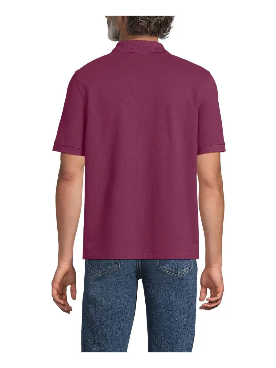 Мужское поло с коротким рукавом Performance Mesh Pique Polo Lands' End, Claret Heather — изображение 2 из 3