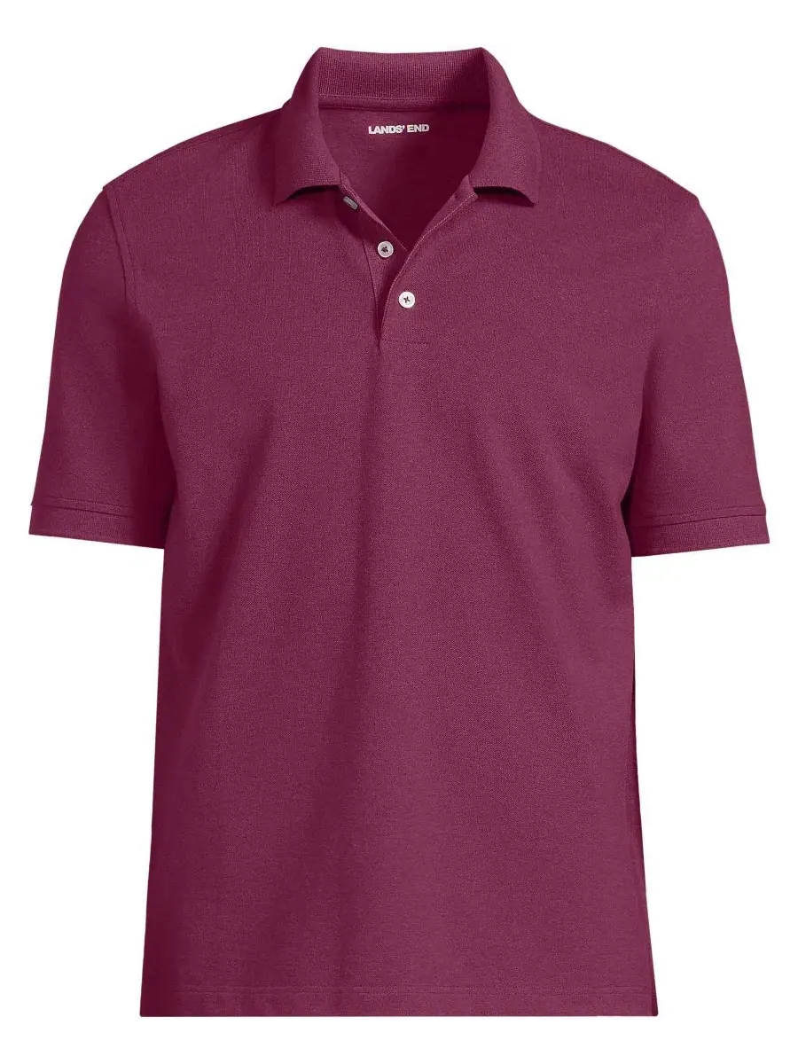 Мужское поло с коротким рукавом Performance Mesh Pique Polo Lands' End, Claret Heather — изображение 3 из 3