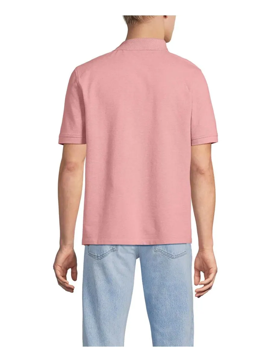 Мужское поло с коротким рукавом Performance Mesh Pique Polo Lands' End — изображение 2 из 3, розовый