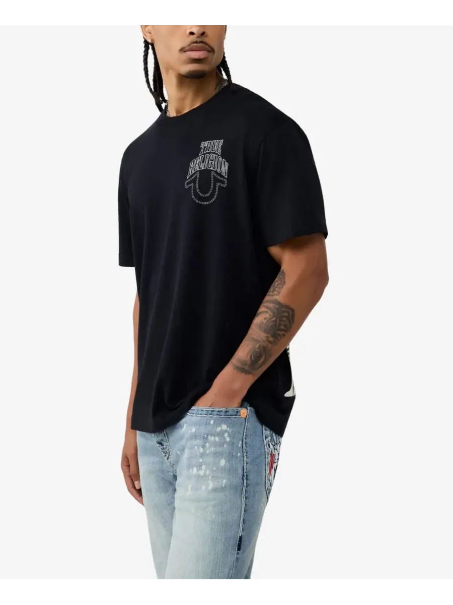 Футболка с принтом Buddha Logo True Religion — изображение 3 из 3, черный