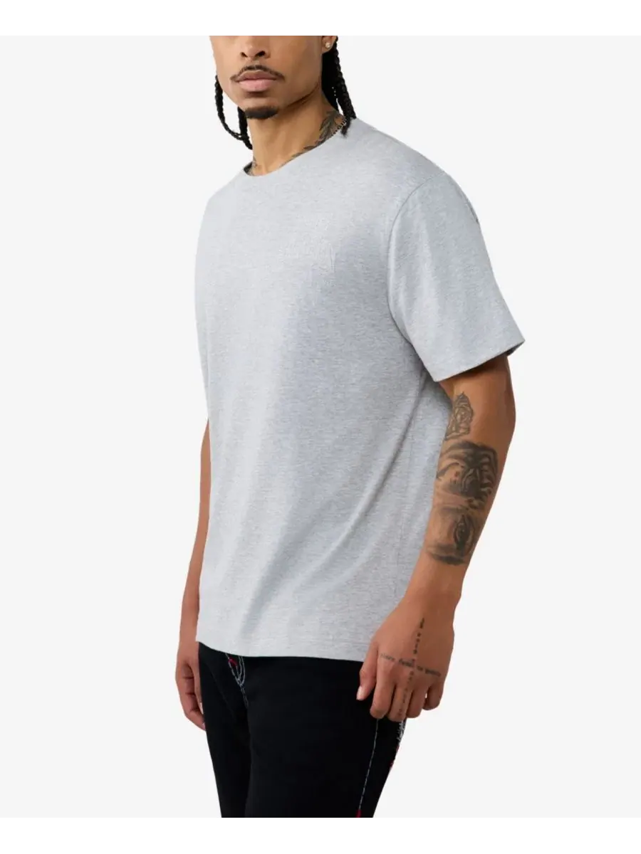 Футболка с принтом Buddha Logo True Religion — изображение 3 из 3, серый