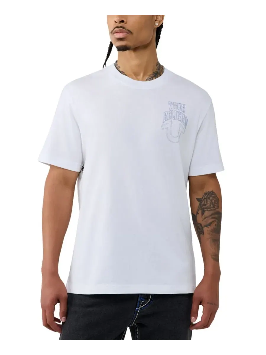 Футболка с принтом Buddha Logo True Religion — изображение 2 из 3, белый