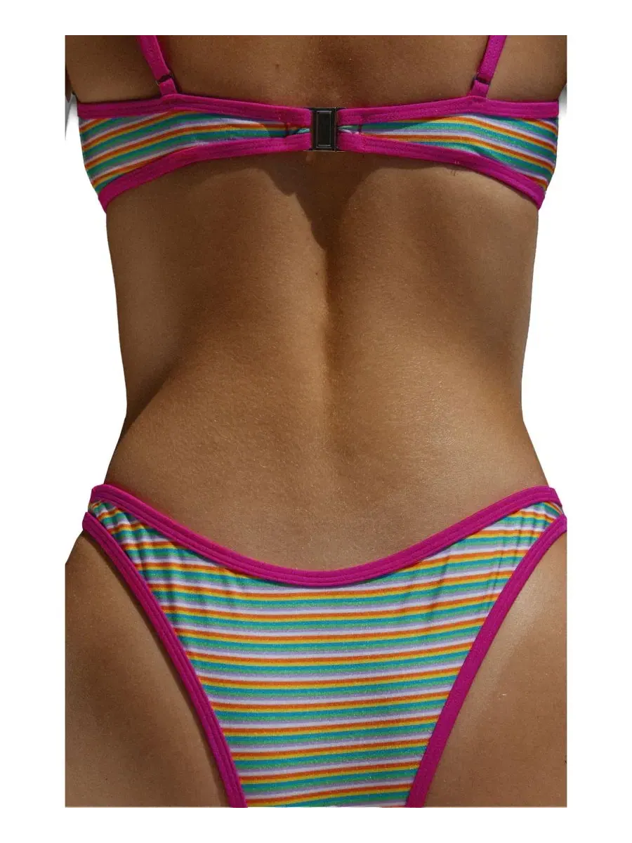 Женские плавки бикини с высокой посадкой Sofie Bottom Bright Swimwear — изображение 2 из 3, сорбетный