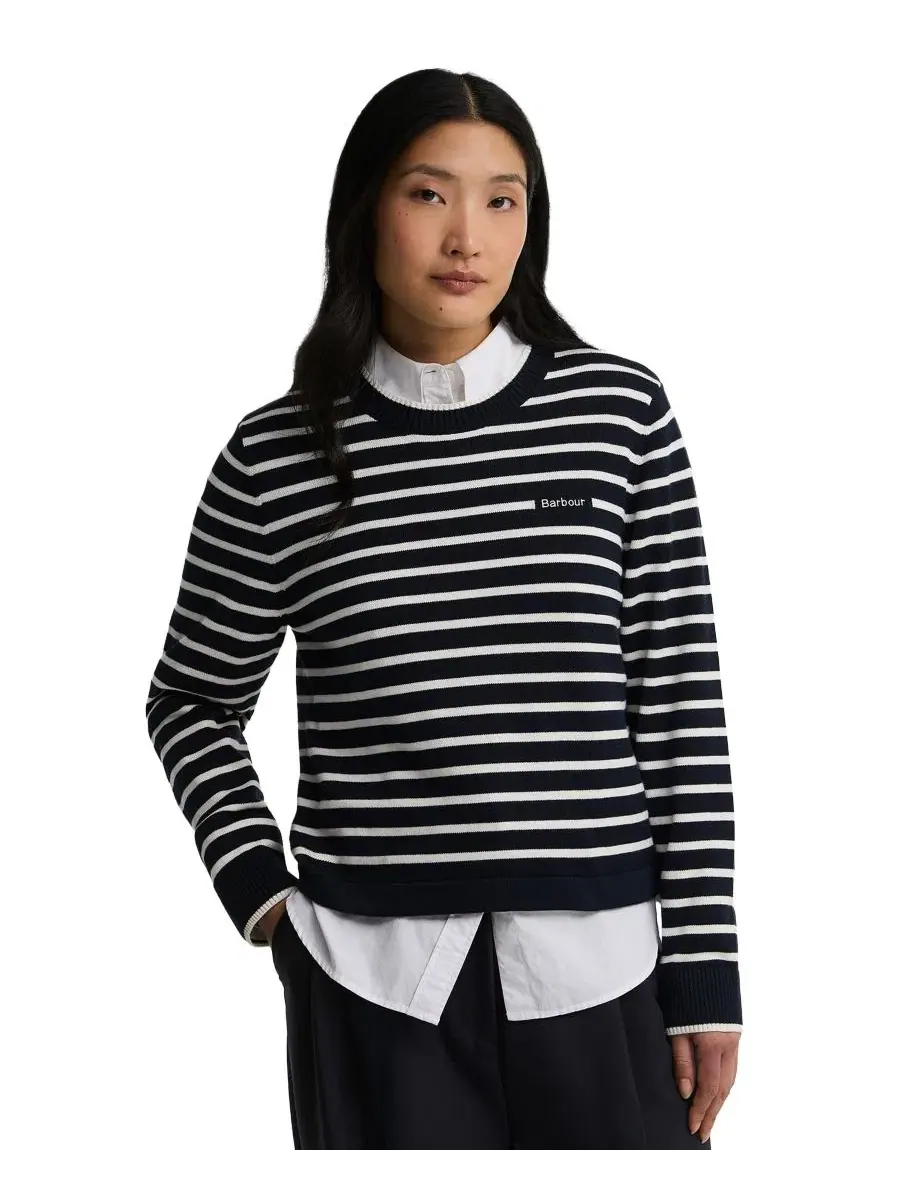 Свитер женский с длинным рукавом Emmy Knit Striped Crewneck Long-Sleeve Sweater Barbour