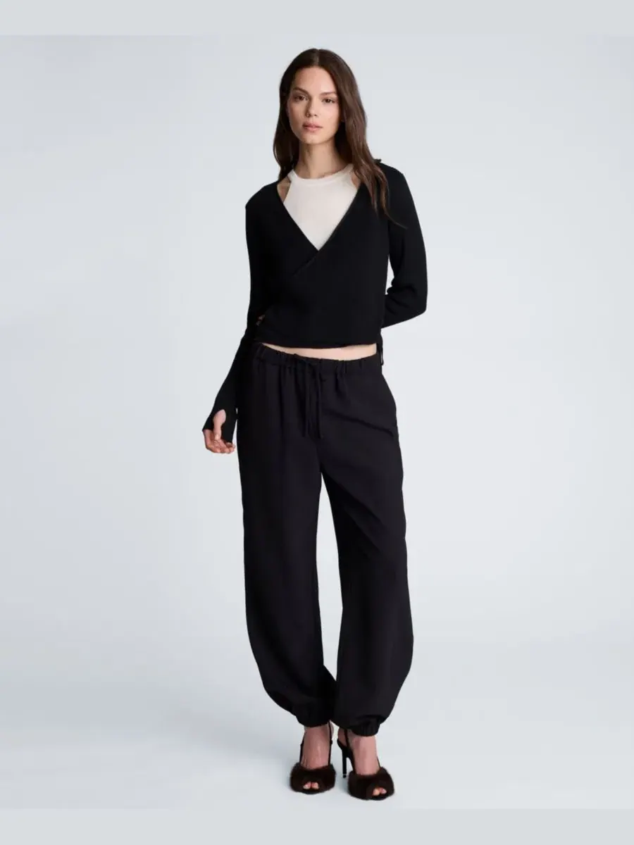 Женский свитер с многослойным дизайном twofer Kenneth Cole — изображение 2 из 5, черный