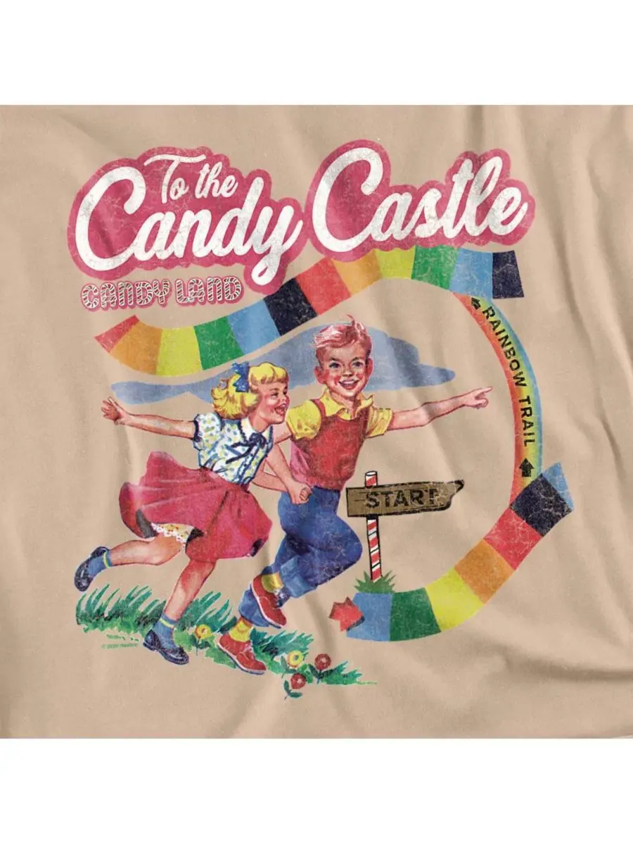 Футболка с принтом To The Candy Castle Logovision — изображение 2 из 3, бежевый