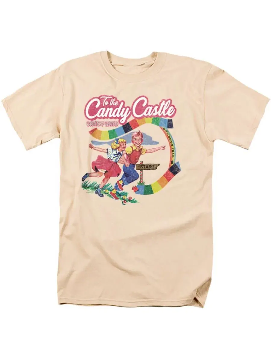 Футболка с принтом Candy Land To The Candy Castle Logovision — изображение 1 из 3, бежевый