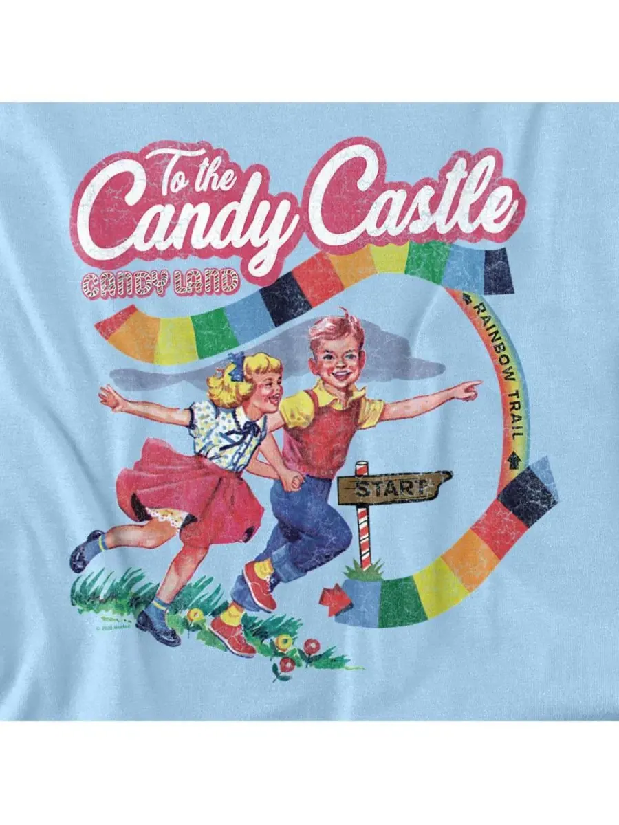 Футболка с принтом Candy Land To The Candy Castle Logovision — изображение 2 из 3, светлый синий