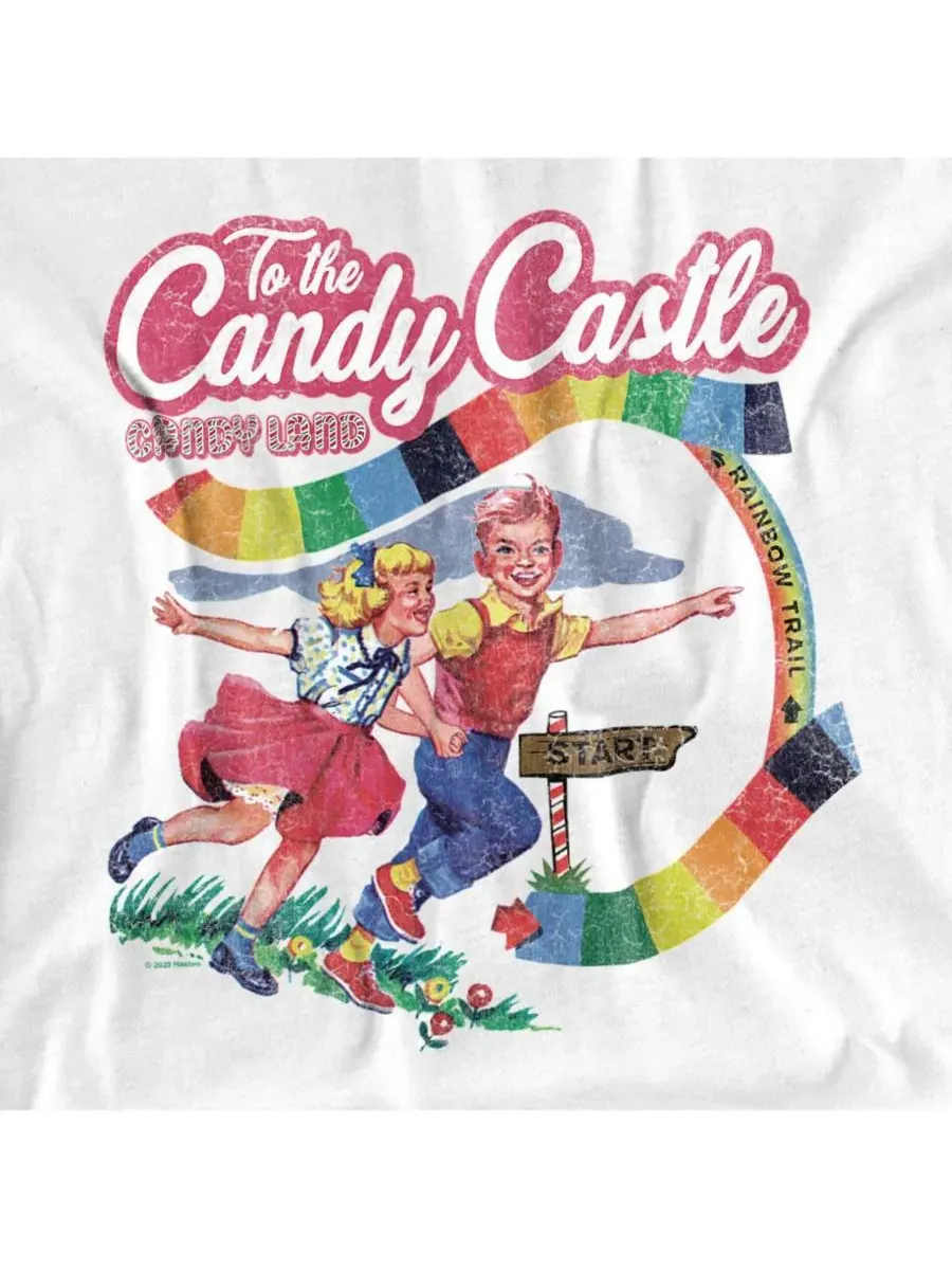 Футболка с принтом Candy Land To The Candy Castle Logovision — изображение 3 из 3, белый