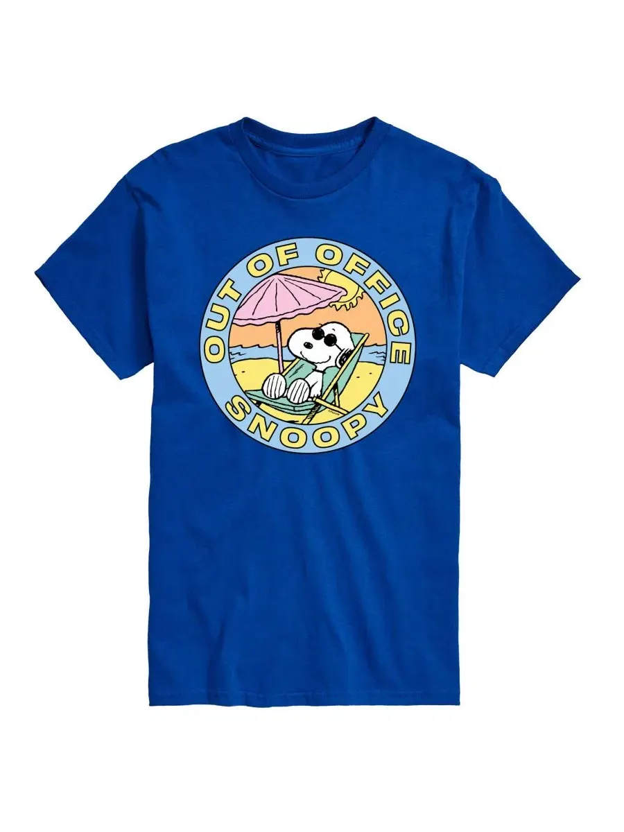Футболка с принтом Out Of Office Snoopy AIRWAVES — изображение 1 из 3, синий