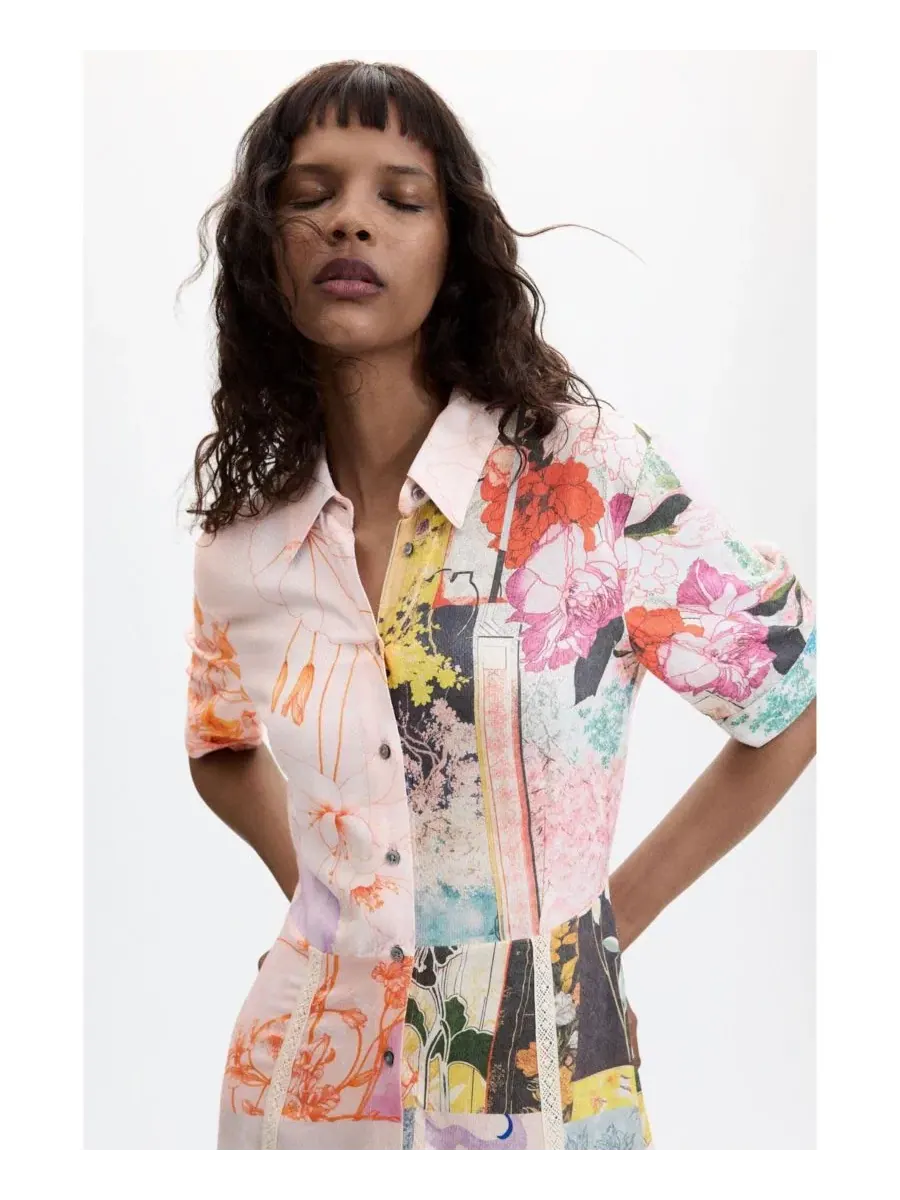 Платье женское с принтом Desigual — изображение 3 из 4, розовый