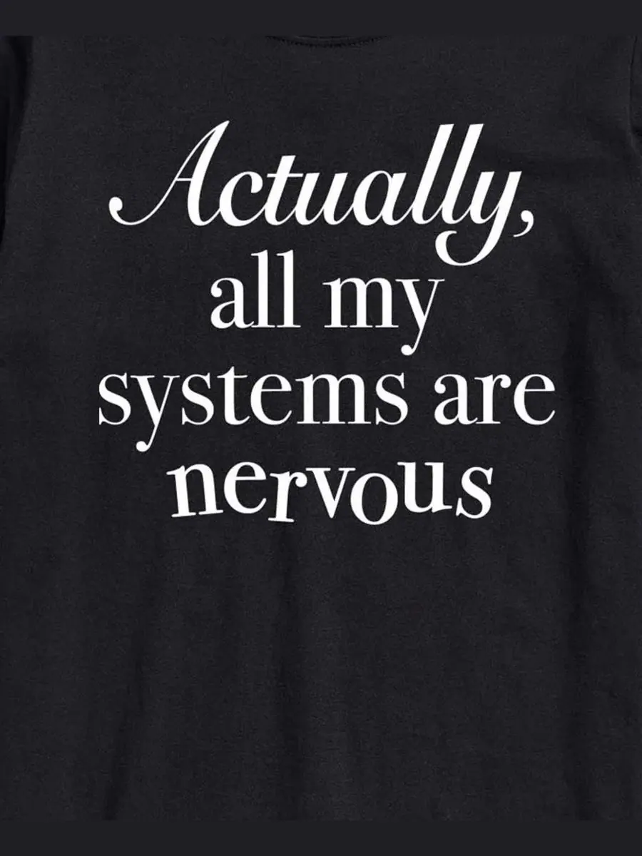 Футболка с принтом All Systems Nervous AIRWAVES — изображение 3 из 3, черный