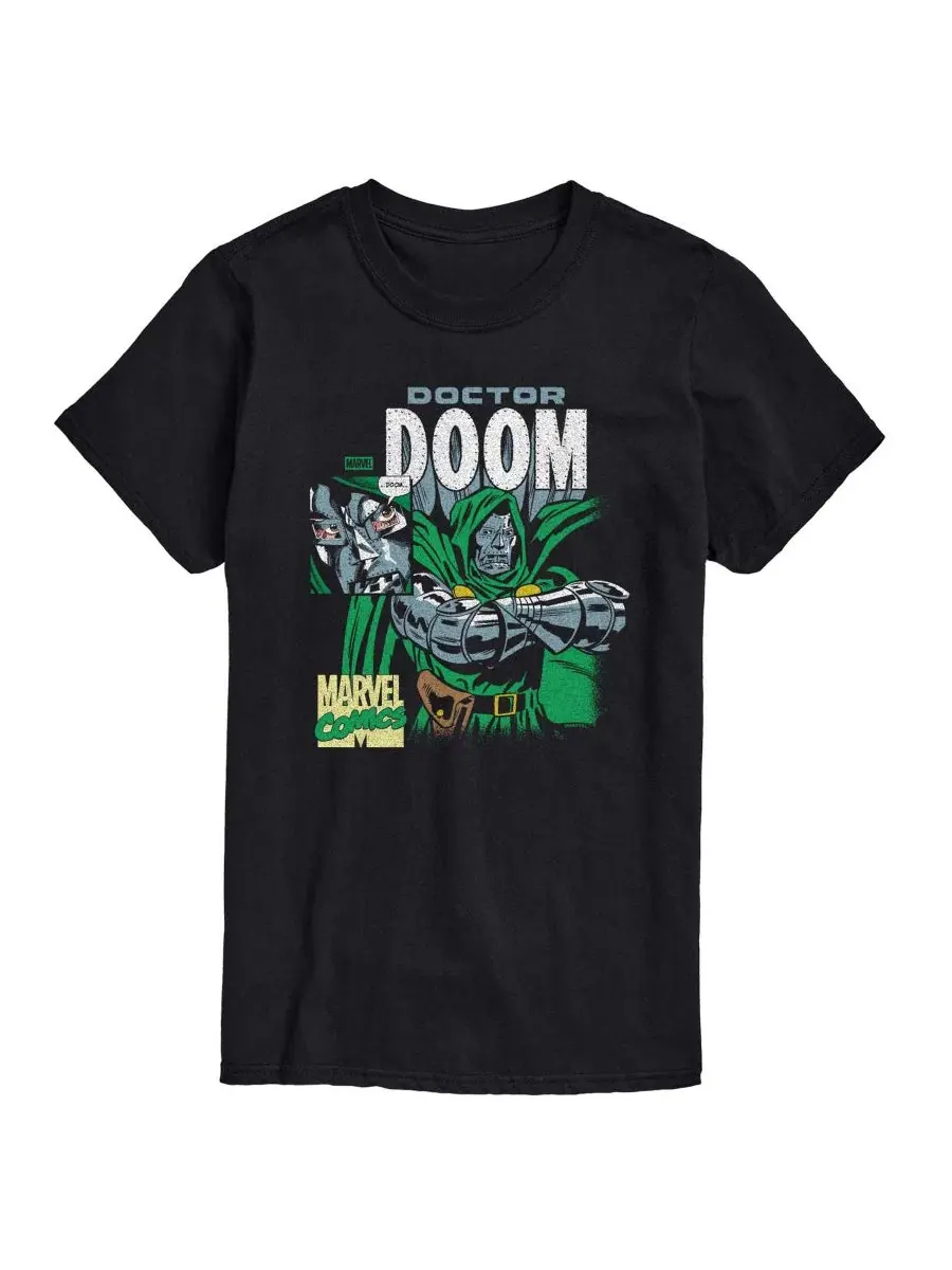 Футболка с коротким рукавом и принтом Fantastic Four Marvel Comics Dr. Doom AIRWAVES — изображение 1 из 3, черный