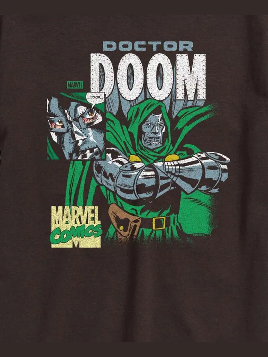 Футболка с коротким рукавом Marvel Comics Dr. Doom AIRWAVES — изображение 3 из 3, коричневый