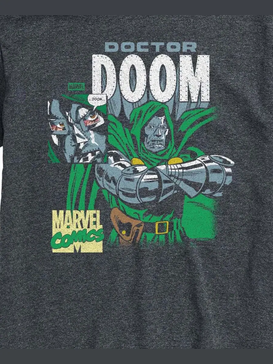 Футболка с коротким рукавом Marvel Comics Dr. Doom AIRWAVES — изображение 3 из 3, темно-серый